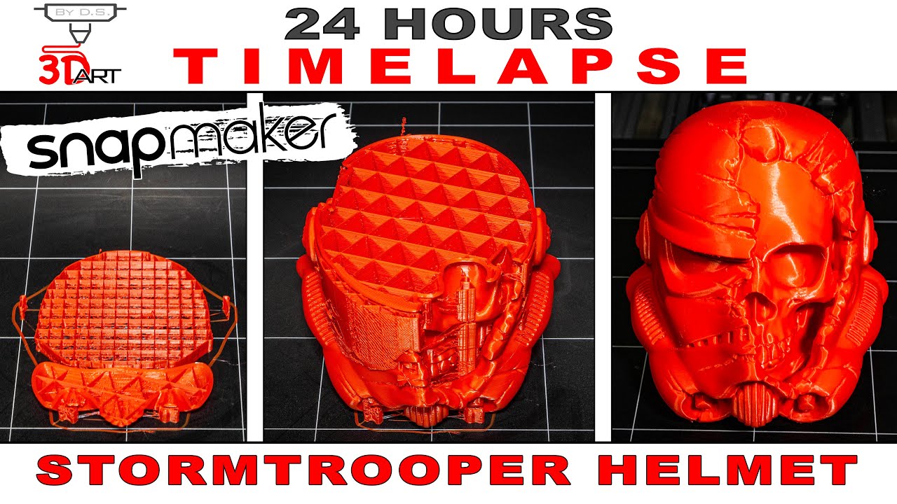 Video thumbnail for Stormtrooper Helmet Time Lapse with Imperial Match on Snapmaker 2.0 A350