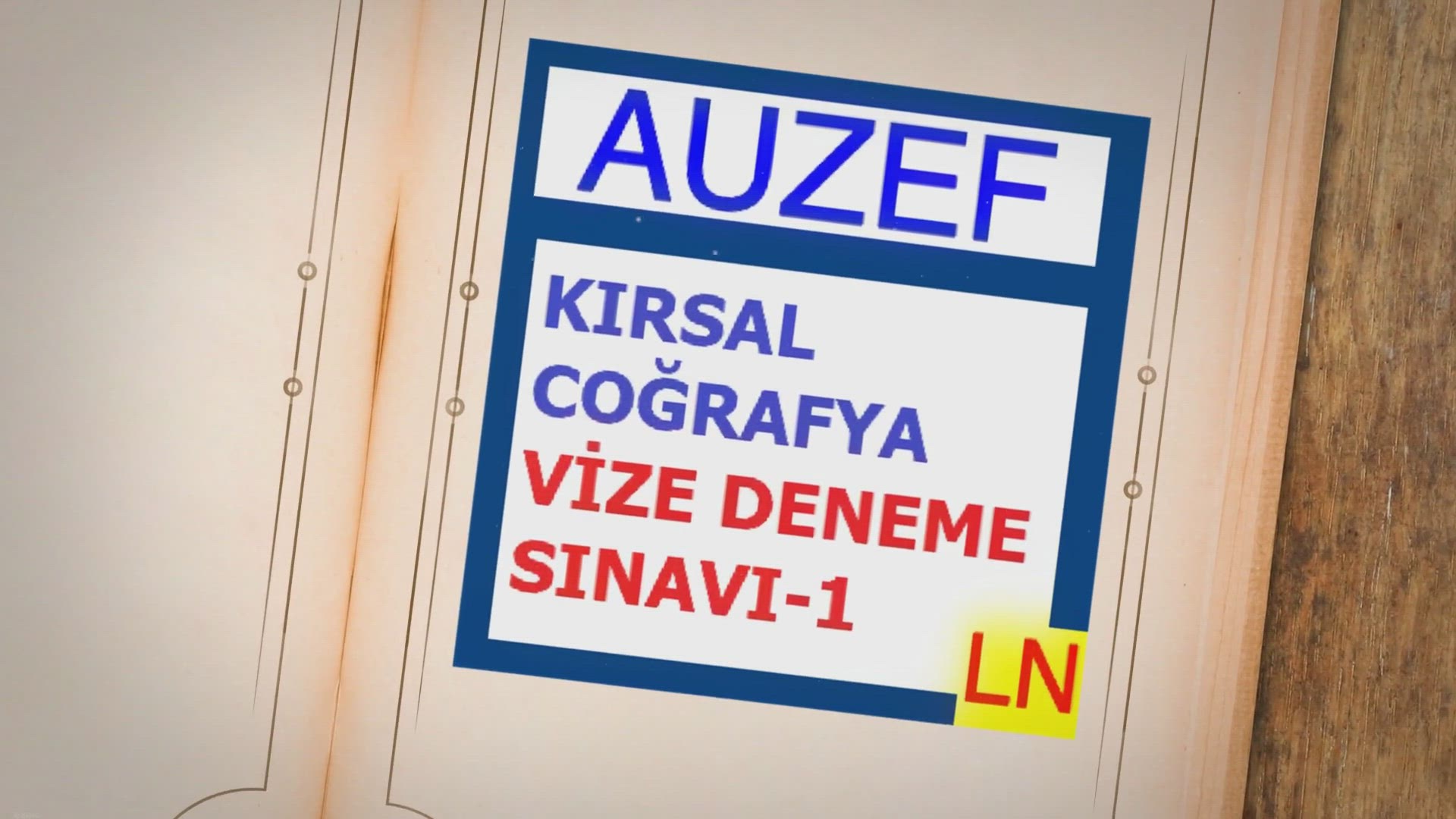 'Video thumbnail for Kırsal Coğrafya Vize Deneme Sınavı 1'