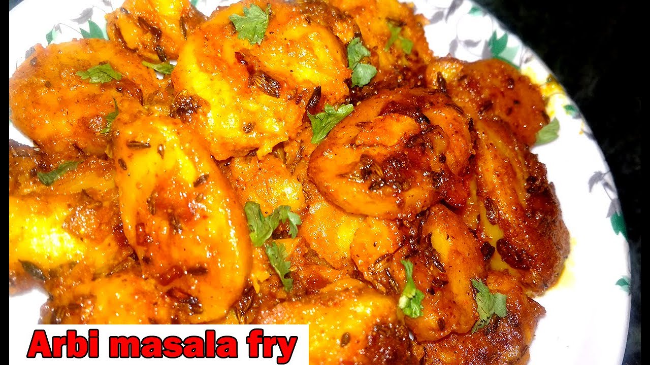 Video thumbnail for मसाला अरबी बनाने की विधि / Instant arbi masala recipe / Arbi masala fry / Arbi recipe