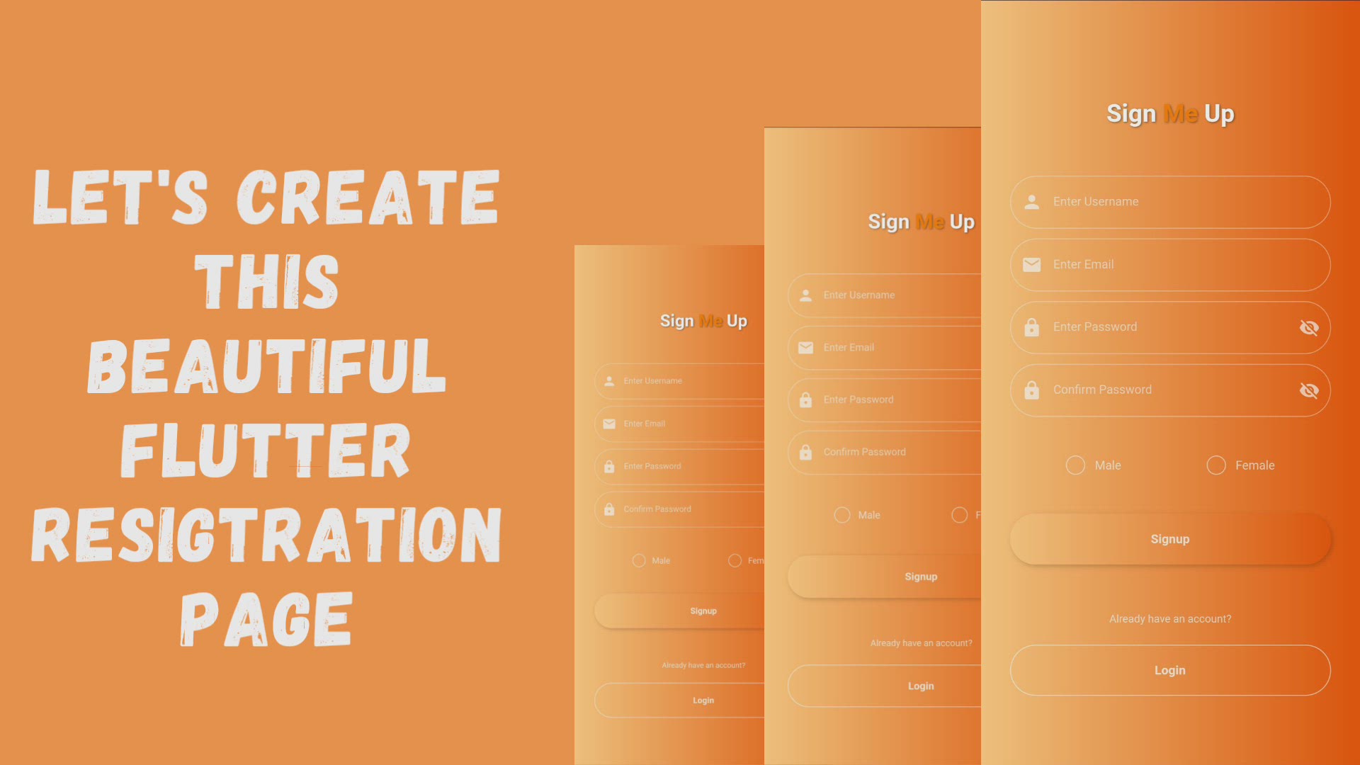 'Video thumbnail for Signup Flutter Form UI Design-Beautiful Flutter UI Template'