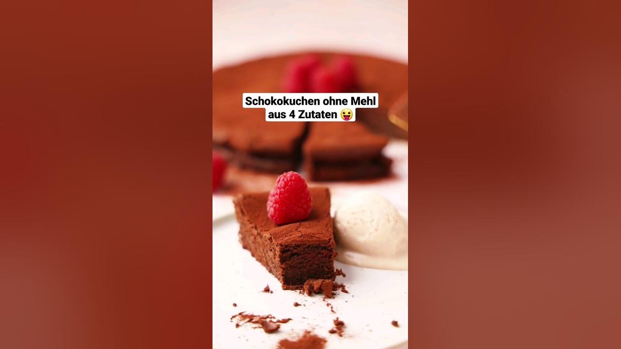 Video thumbnail for Schokokuchen ohne Mehl und das aus nur 4 Zutaten. Den musst du probieren!