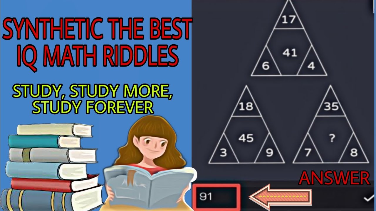 'Video thumbnail for Synthetic the best IQ Math Riddles | Training to improve Mathematical thinking | Increase IQ part 4'