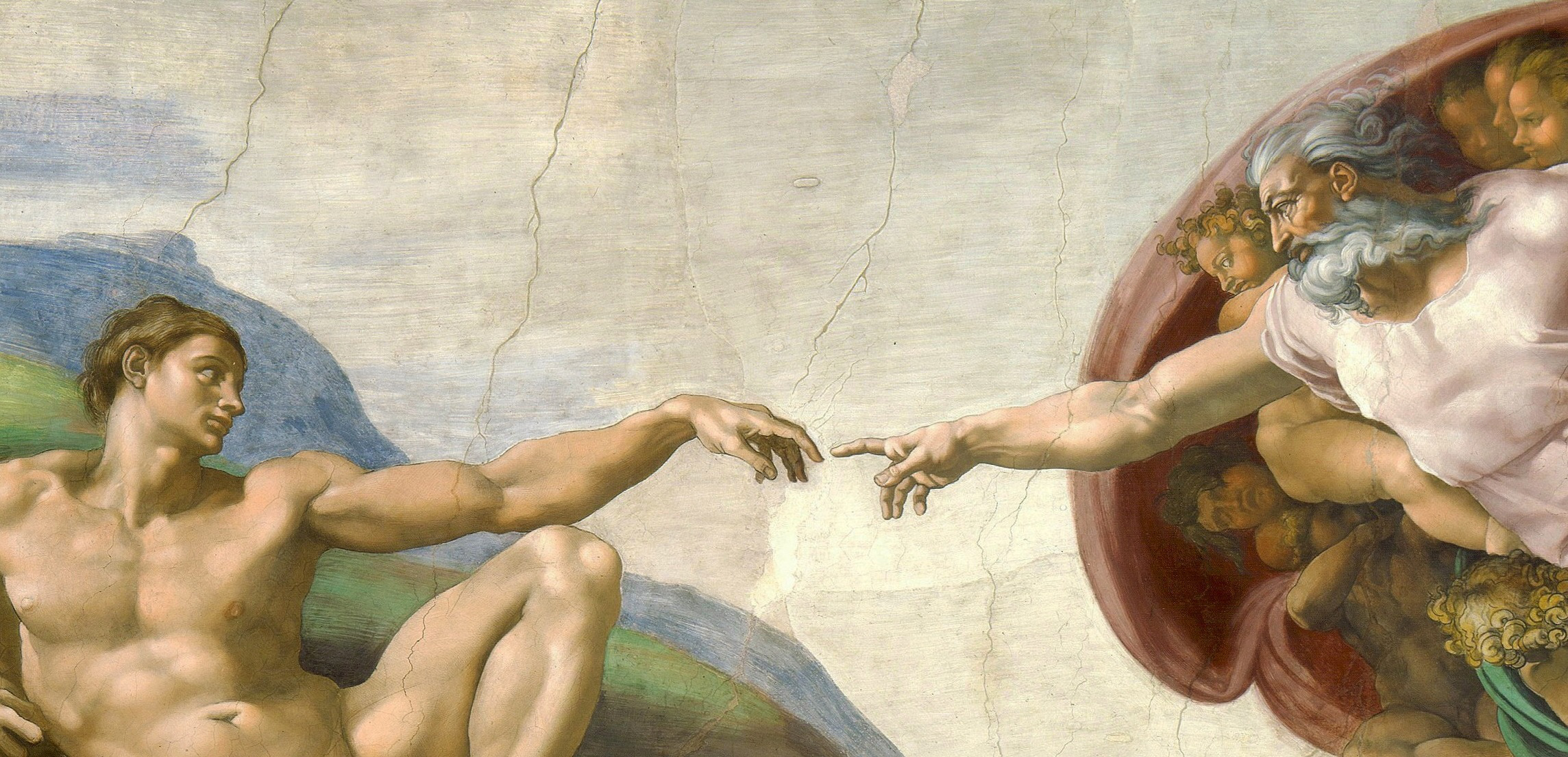 Michelangelo's Creation of Adam - Own Rendition