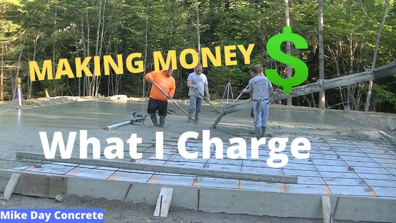 'Video thumbnail for Pouring A Large Concrete Slab 60' X 36' (What I Charge To Install Slabs)'