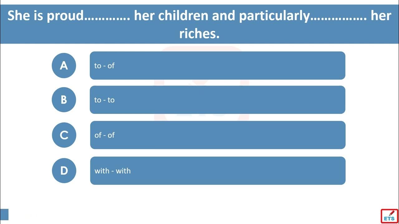'Video thumbnail for English Prepositions Quiz 53'