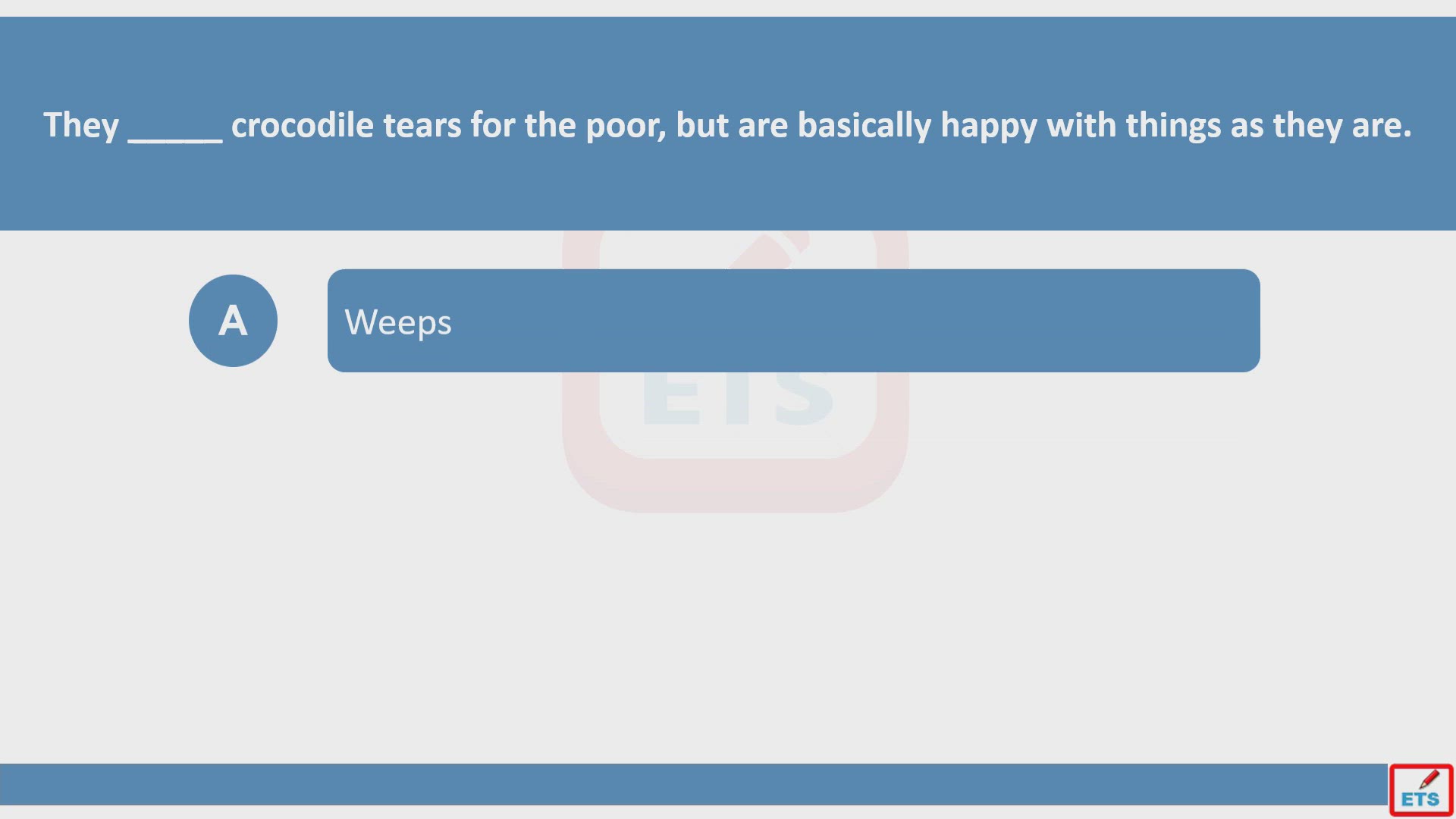 'Video thumbnail for English Verb Tenses: Weep, Weeps, Wept, Weeping Quiz'