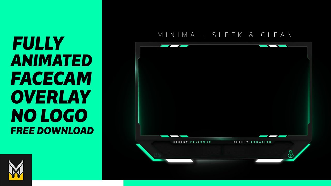 'Video thumbnail for free animated facecam overlay | minimal & clean facecam overlay 2020'