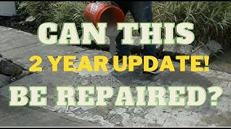 'Video thumbnail for Can This Concrete Be Repaired? UPDATE VIDEO! (Resurfaced concrete walk)'