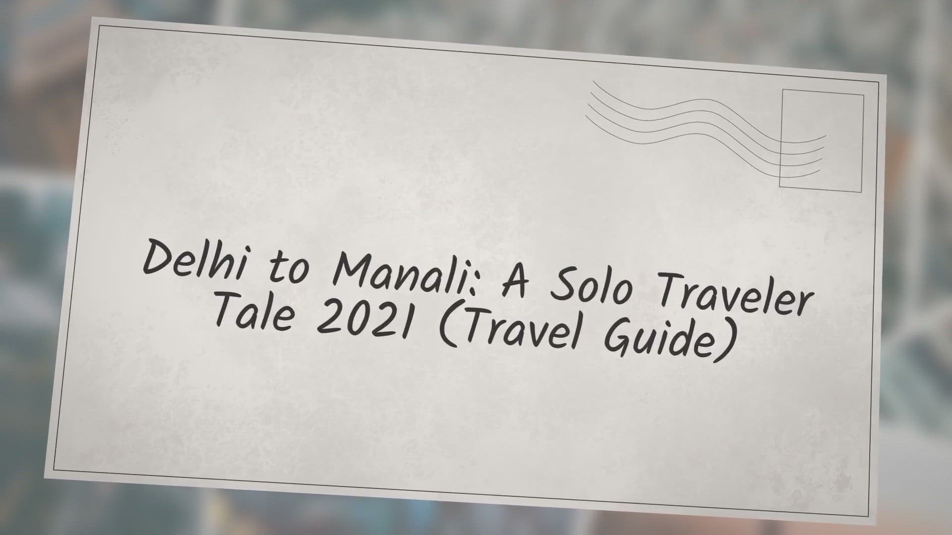 Video thumbnail for Delhi to Manali :A Solo Traveler Tale 2021 ( Travel Guide)