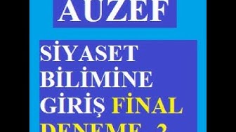 'Video thumbnail for Siyaset Bilimine Giriş Final Deneme Sınavı -2'