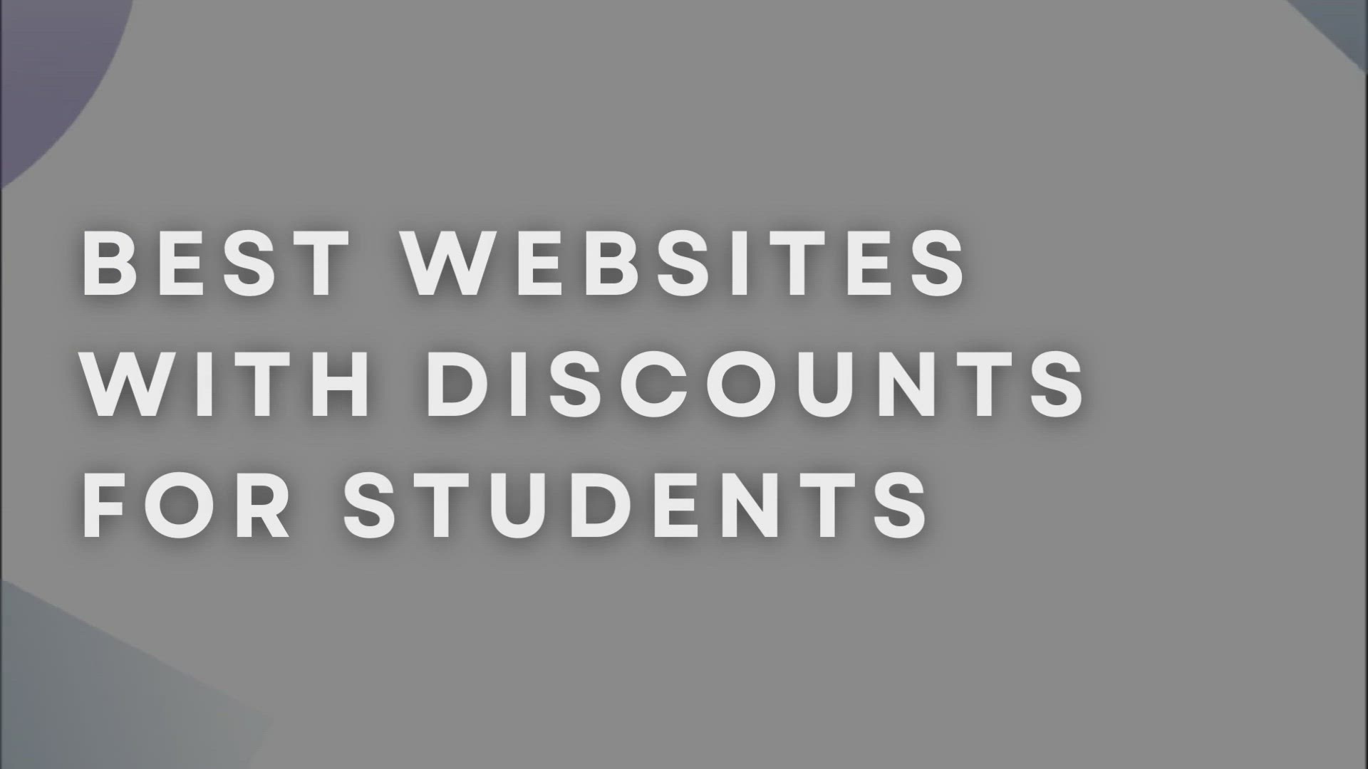'Video thumbnail for Best Websites With Discounts For Students'
