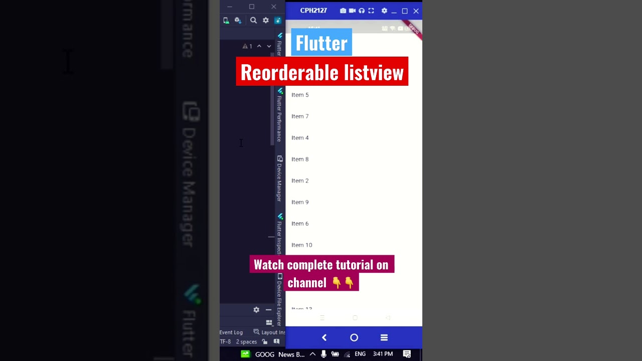 Video thumbnail for Flutter reorderable listview #shorts #short #flutter #fluttertutorial #dart #flutterwidgets