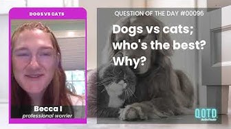 Video thumbnail for While Becca relates to cats, she loves dogs from experience. Very nice!