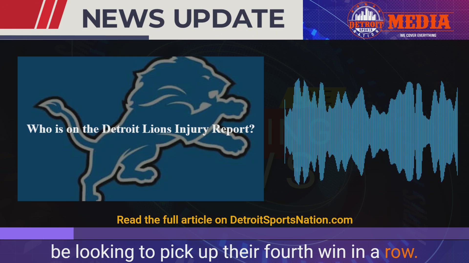 Detroit Lions Injury Report: 9 Players included on latest Week 4 report -  Detroit Sports Nation