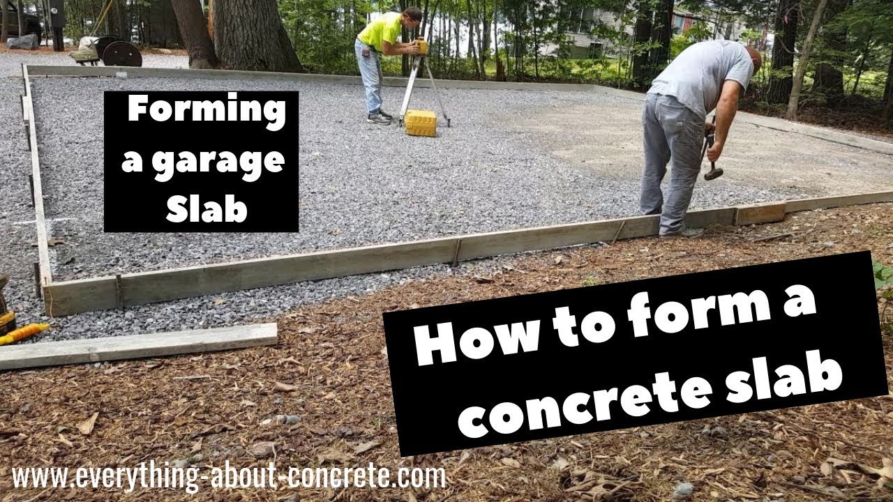 'Video thumbnail for How To Form A Concrete Slab - Garage Slab'