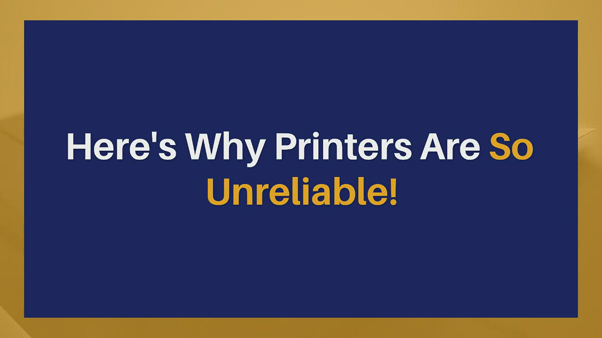Video thumbnail for Here's Why Printers Are So Unreliable [I Hate Printers!]