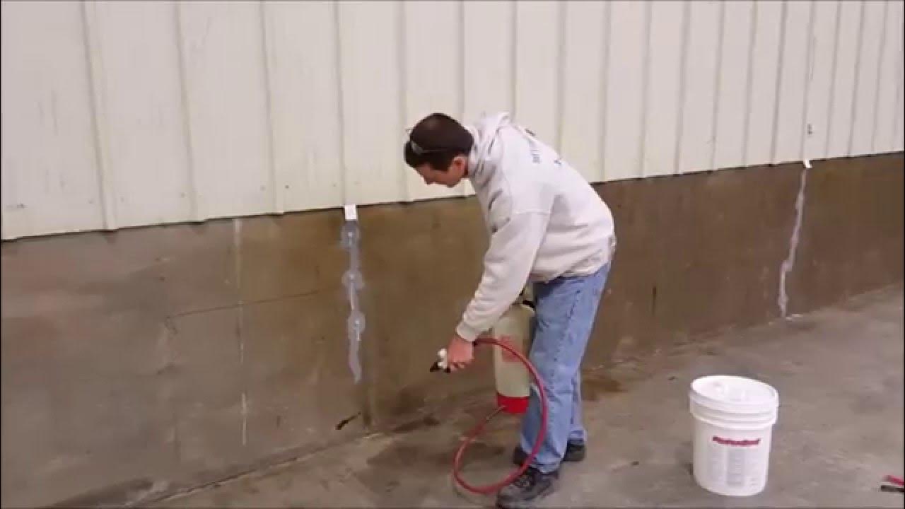 'Video thumbnail for How to seal concrete walls with RadonSeal's Concrete Sealer'