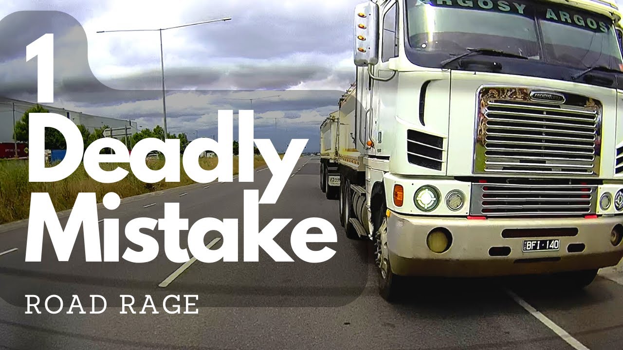 Video thumbnail for 1 Deadly Mistake - Rushed Overtaking Long-Vehicle - Road Rage 2023