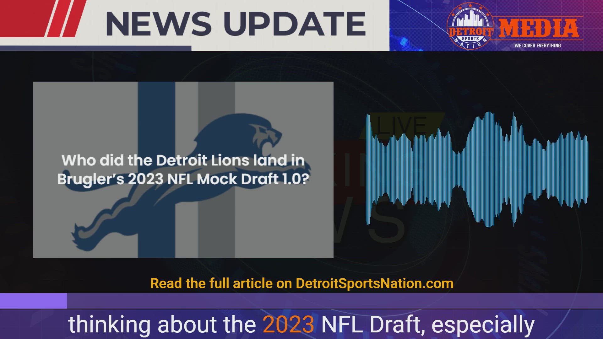 2023 NFL Mock Draft: Dane Brugler gives Detroit Lions defensive help in  first round - Pride Of Detroit