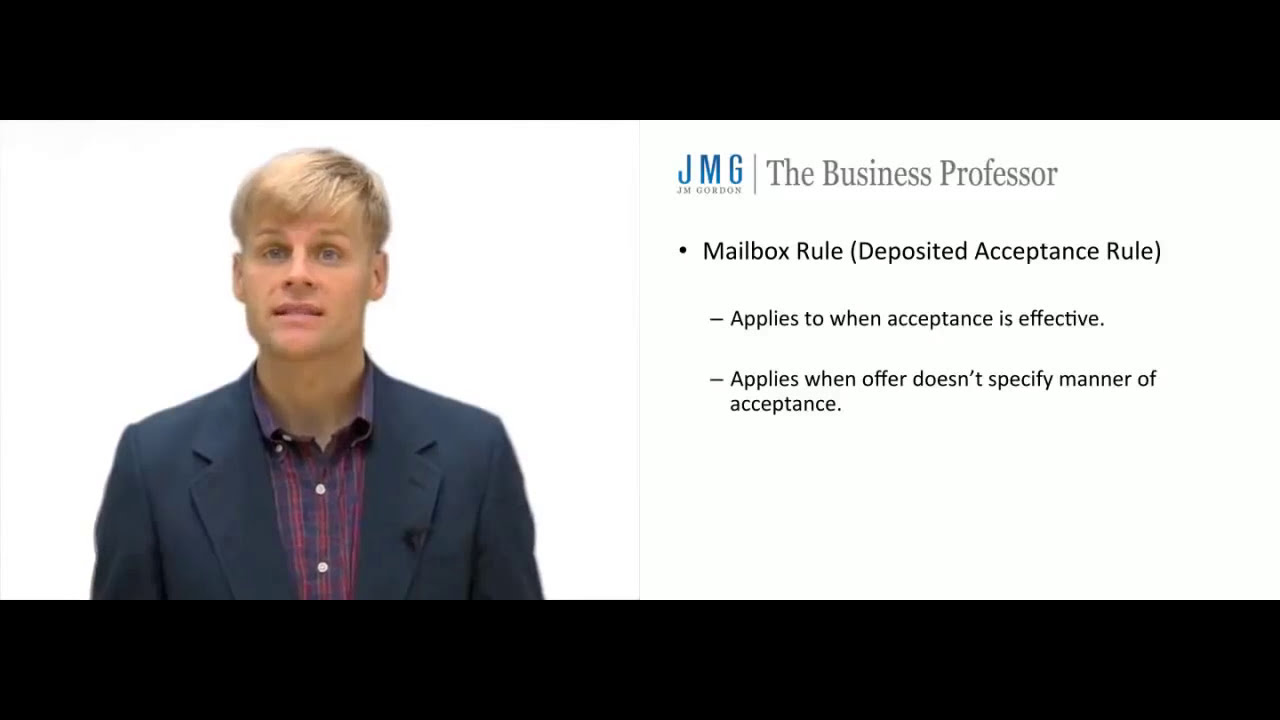 Mailbox Rule for Contracts - Explained - The Business Professor, LLC