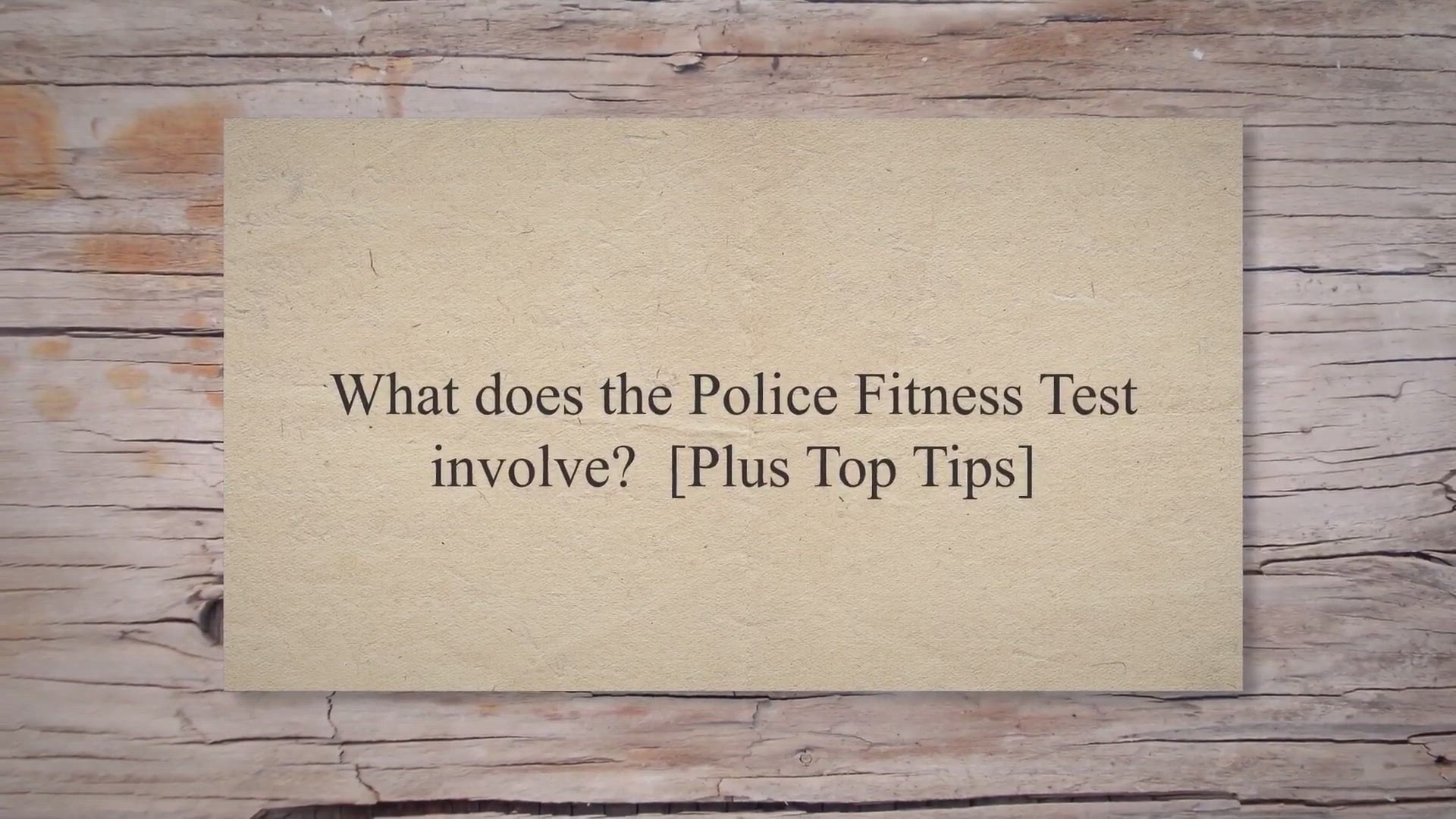 Video thumbnail for What does the Police Fitness Test involve? [Plus Top Tips]