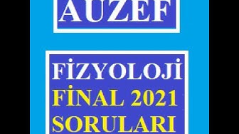 'Video thumbnail for Auzef Fizyoloji 2021 Final Soruları'