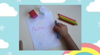 Dado para colorear por los niños. Dibujos de juegos para imprimir