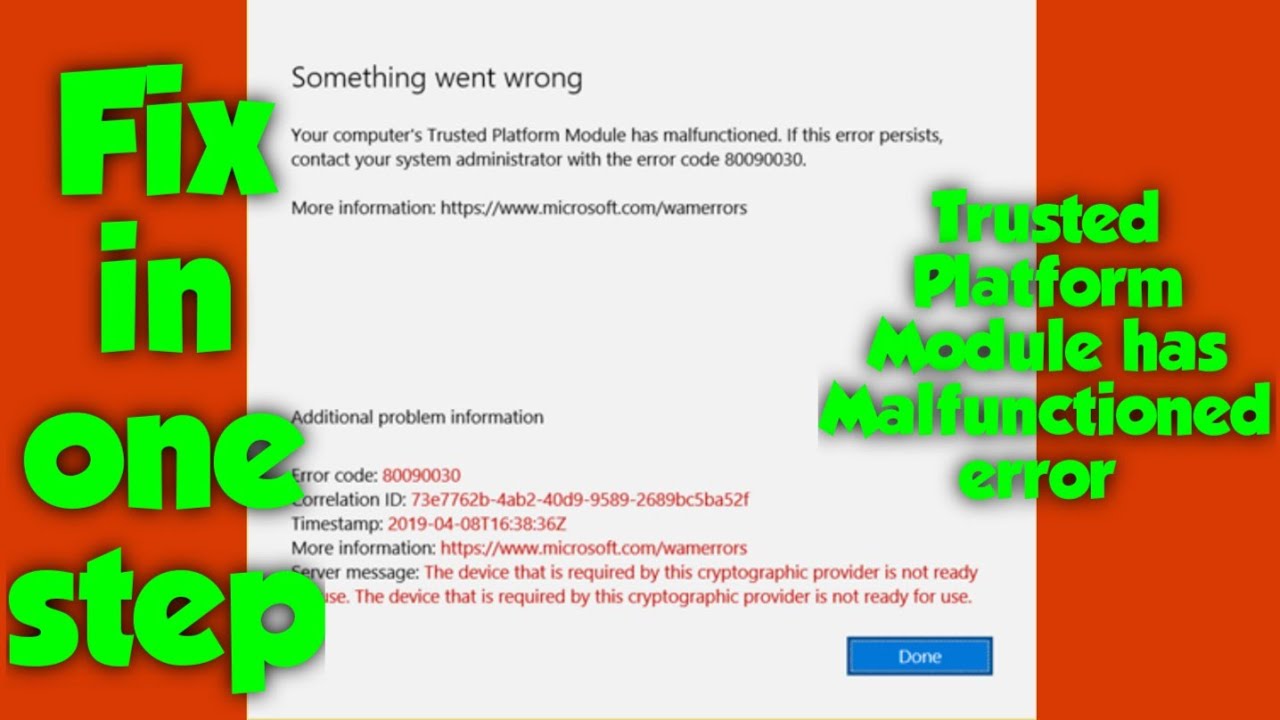 Video thumbnail for Fix Trusted Platform Module has Malfunctioned error when signing into Office 365 Applications