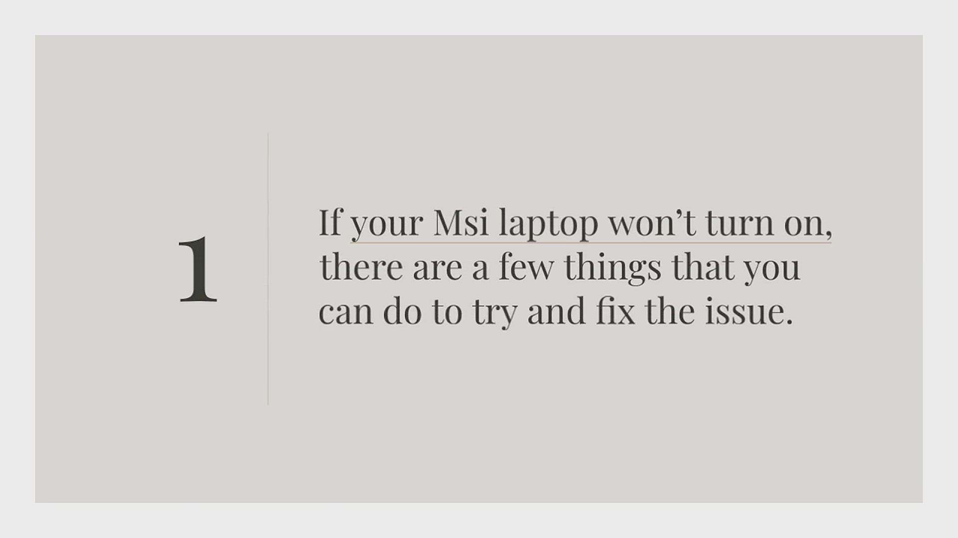 Video thumbnail for Msi laptop won’t turn on