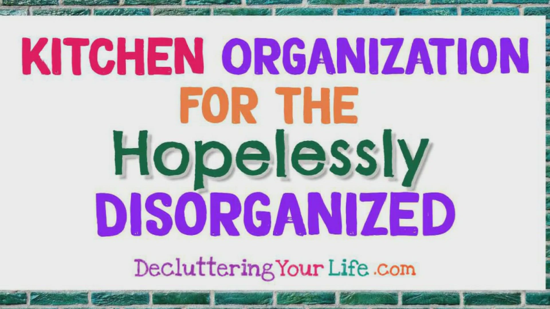Video thumbnail for Kitchen Organization Tips For Small Cluttered Kitchens