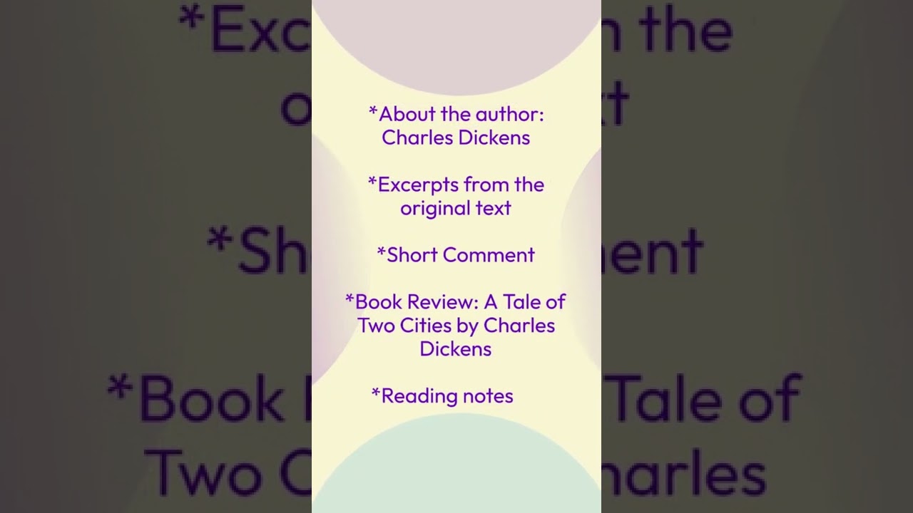 'Video thumbnail for Book Review: A Tale of Two Cities by Charles Dickens'