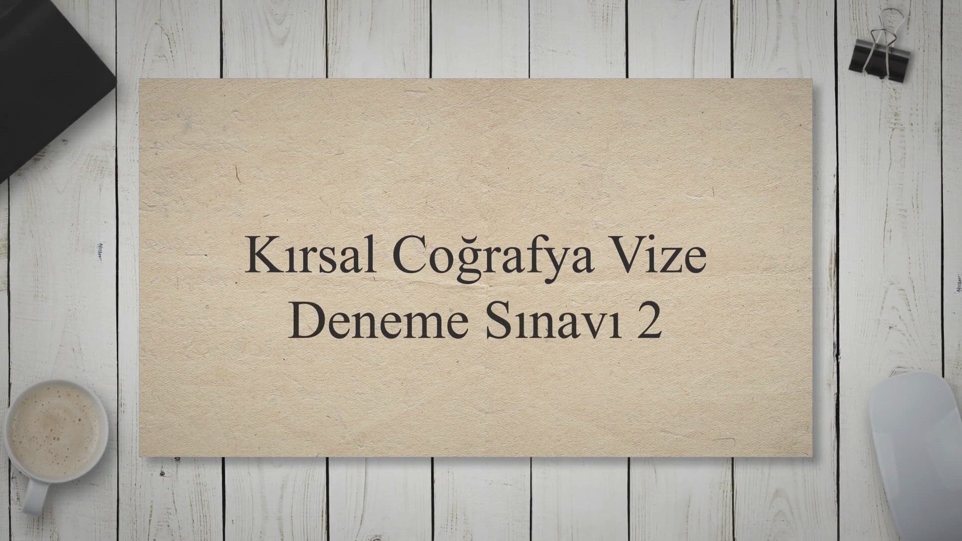 'Video thumbnail for Kırsal Coğrafya Vize Deneme Sınavı -2'