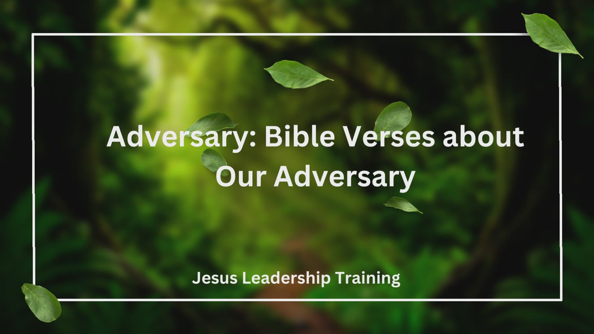'Video thumbnail for Adversary Bible Verses about Our Adversary'
