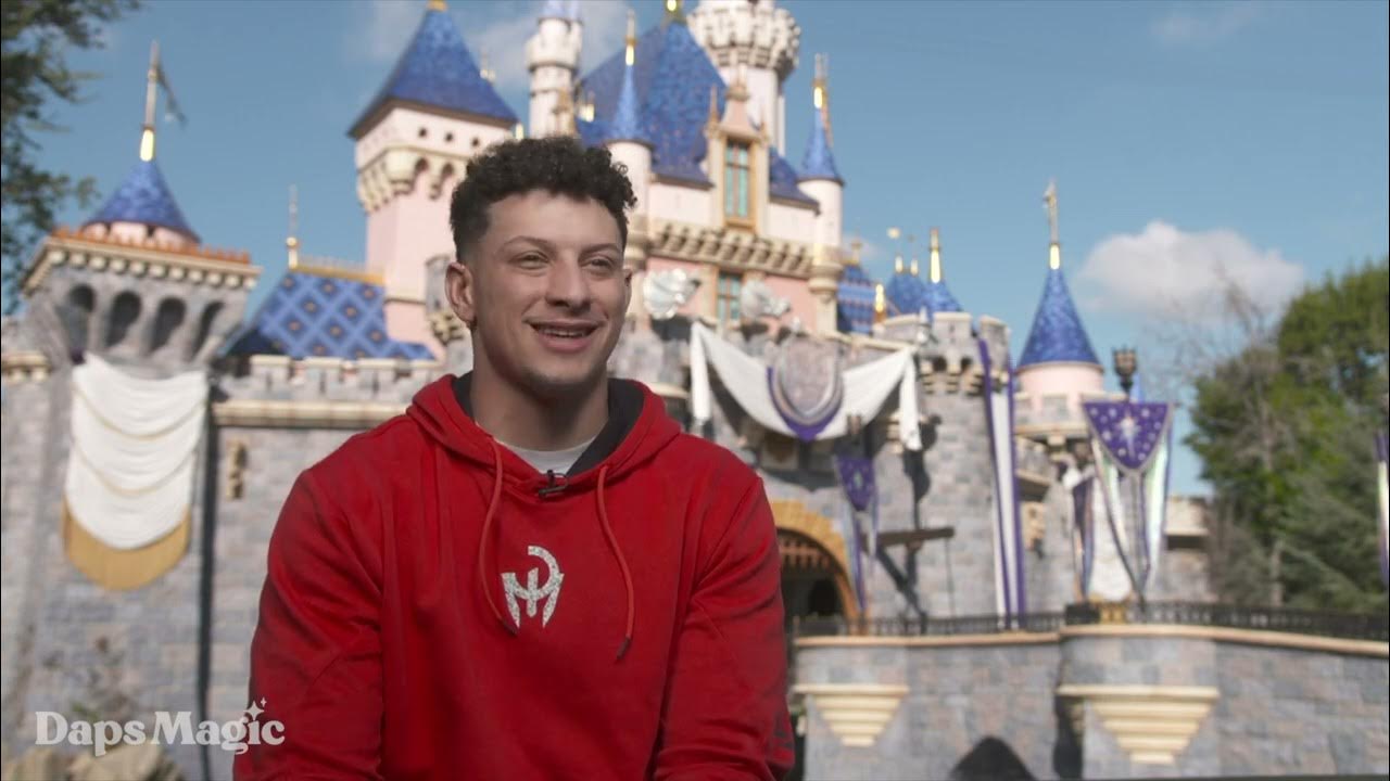 'Video thumbnail for Super Bowl LVII MVP Patrick Mahomes of Kansas City Chiefs Shares About Disneyland Day'