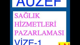 'Video thumbnail for Auzef Sağlık Hizmetleri Pazarlaması Vize Deneme Sınavı'