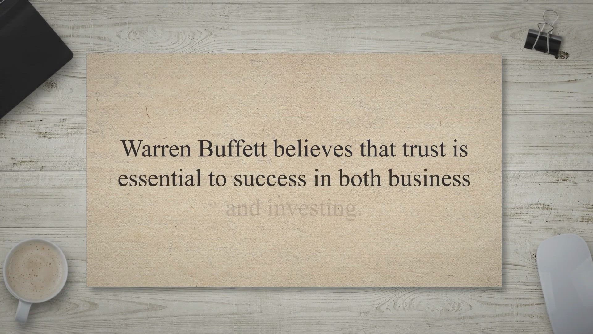 'Video thumbnail for Warren Buffett on the Importance of Trust:'