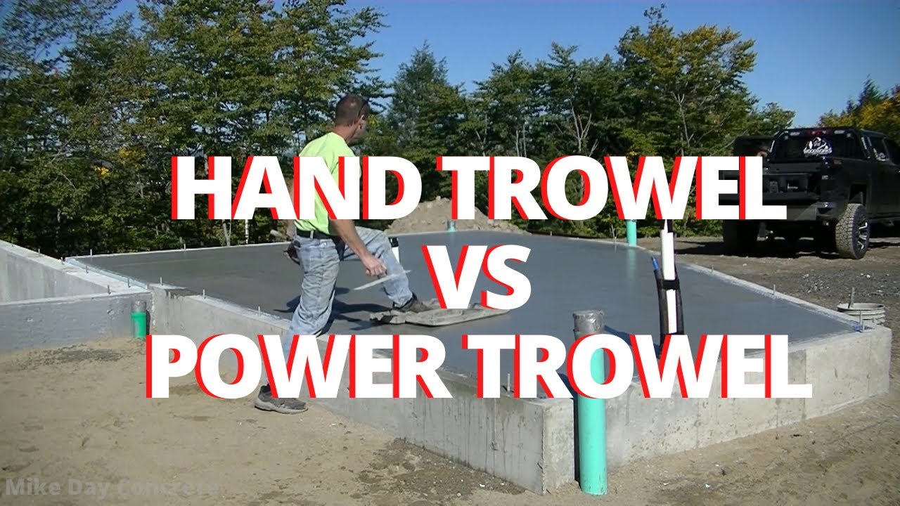'Video thumbnail for Finishing Concrete by Hand or with a Power Trowel? (What's Easier)'