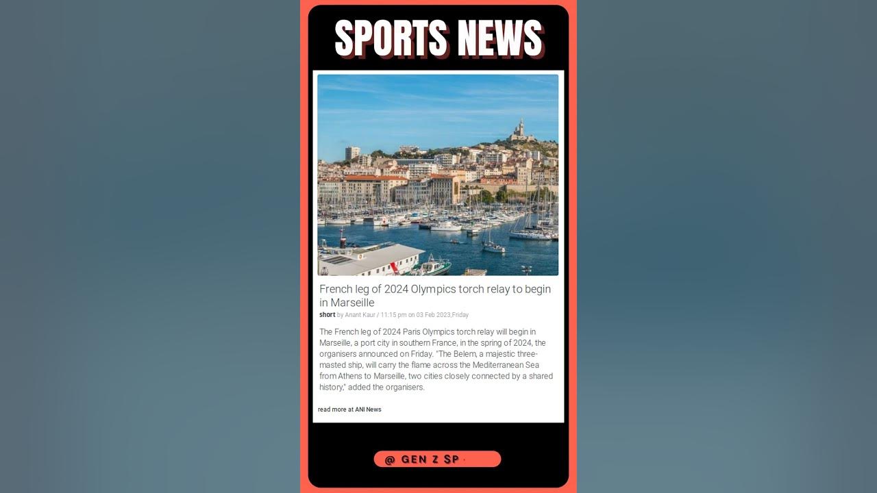 Video thumbnail for Marseille To Light the Way: French City to Lead 2024 Olympic Torch Relay! | #shorts #sports
