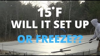 'Video thumbnail for Pouring A Concrete Slab In Freezing Temperatures (Cold Weather Concrete)'