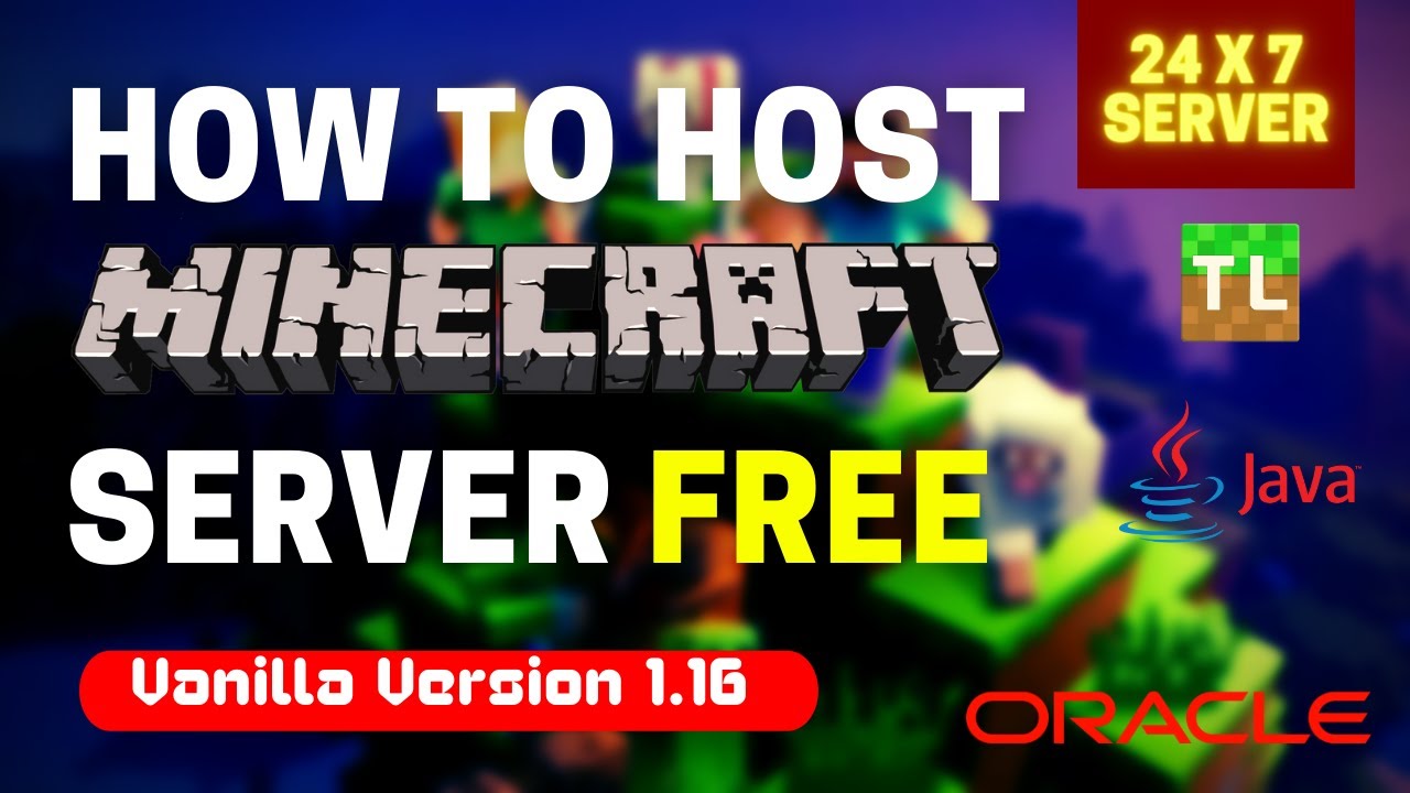 'Video thumbnail for How to Make a Minecraft Server for Free Java Edition | Own Minecraft Server Hosting 24/7 Server'