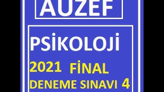 'Video thumbnail for Psikoloji 2021 Final Deneme Sınavı -4'