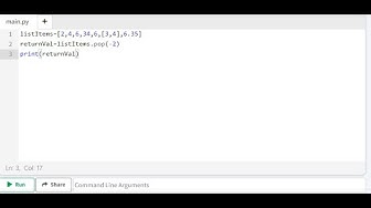 'Video thumbnail for How To Removes Items From Python List | Python Tutorial 2022 | Python List Pop Method'