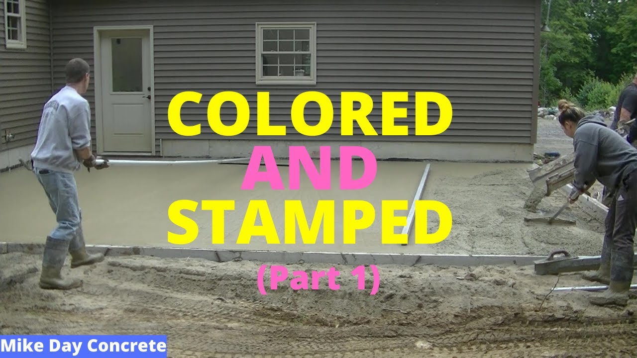 'Video thumbnail for Pouring A Colored Concrete Patio Slab (Part 1, Stamping is Part 2)'