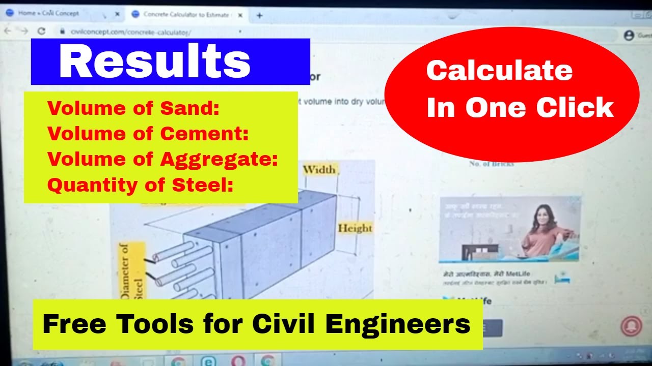 Video thumbnail for Concrete materials Calculator | Cement, Sand and Aggregate Required   in Concrete