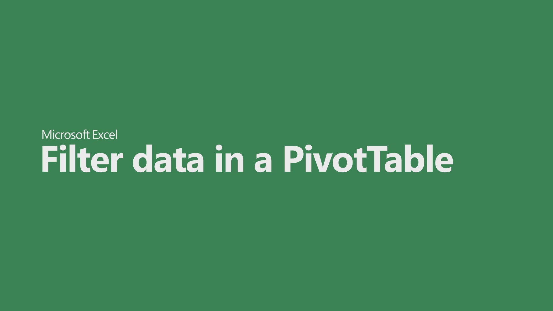 Video thumbnail for Cara Memfilter Data PivotTable