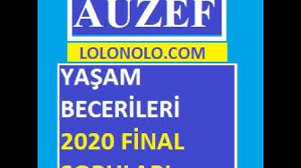 'Video thumbnail for Yaşam Becerileri 2020 Final Soruları'