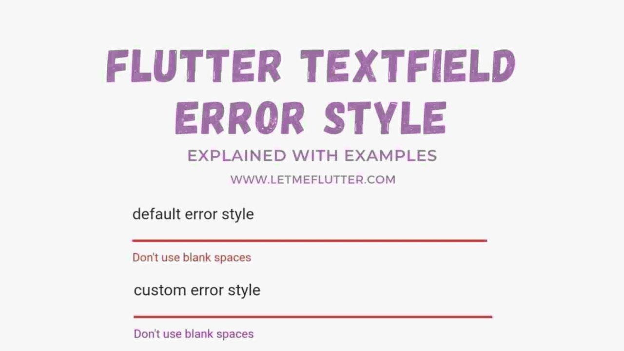 'Video thumbnail for Flutter Textfield Error Style | Flutter Tutorial | Flutter For Beginners'