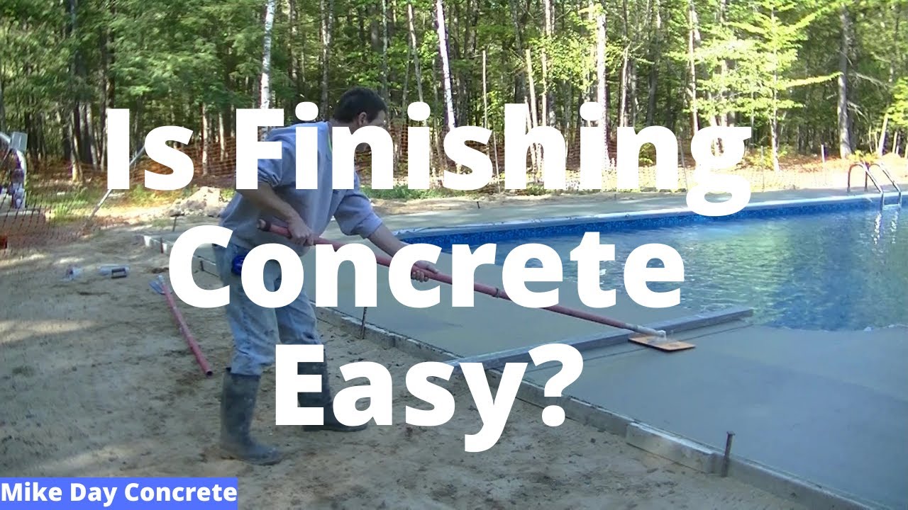 'Video thumbnail for How To Form, Pour, And Finish Concrete For A Pool Deck (Basic Pool Patio Installation)'