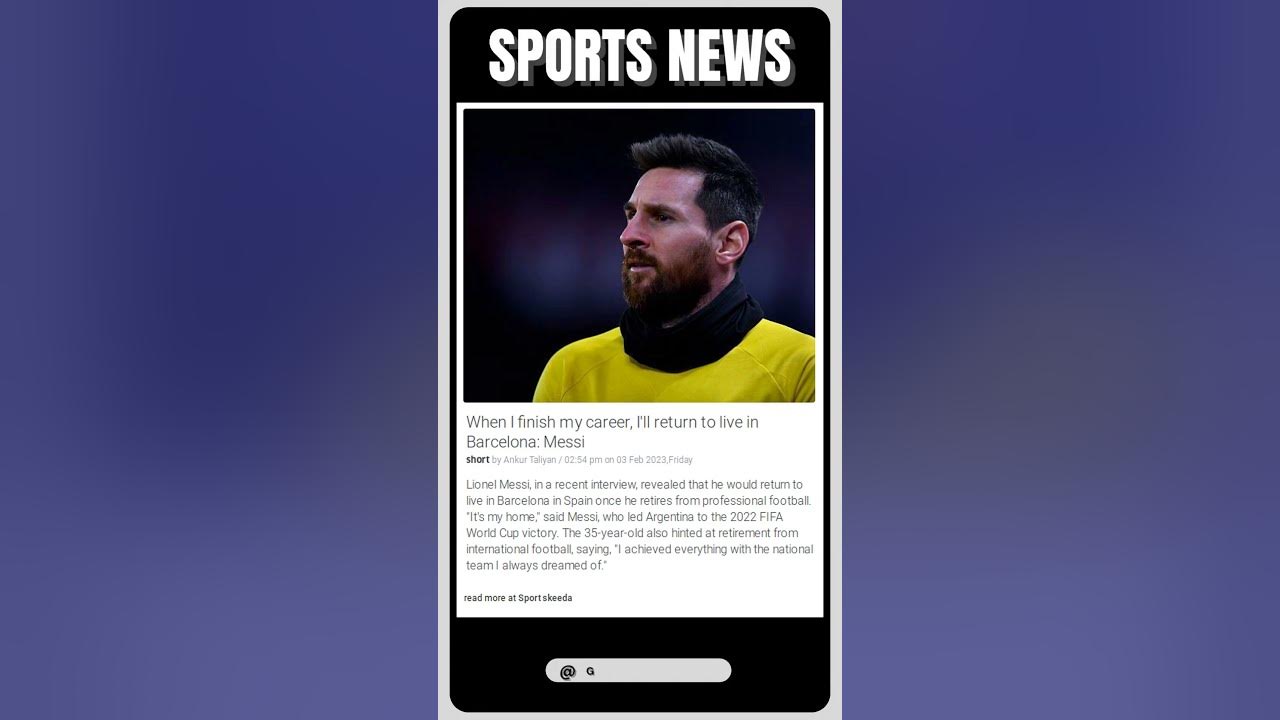 Video thumbnail for Sports News | Lionel Messi: Barcelona Here I Come! | #shorts #sports