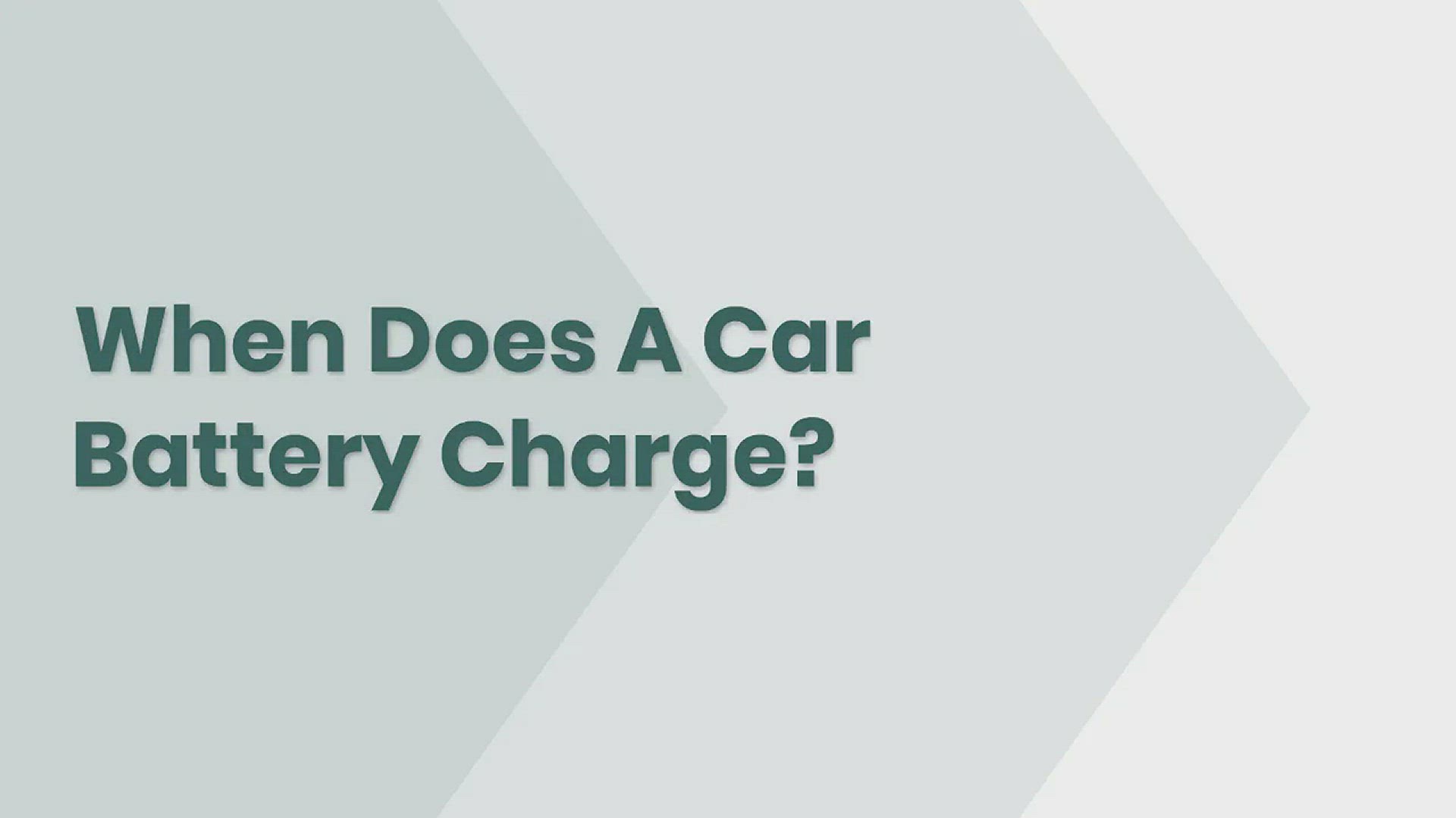 Video thumbnail for When_Does_a_Car_Battery_Charge